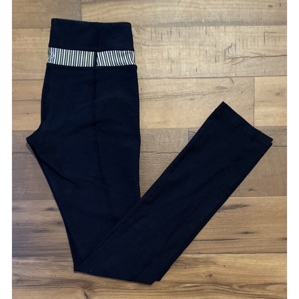 Lululemon Leggings (Size 4)‎ Dark Blue Check Yoga Pants Workout Active